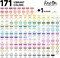 172 Colors Alcohol Based Dual Tip Art Markers, 171+1 Blender Permanent Marker Pens Plus 1 Marker Pad 1 Case